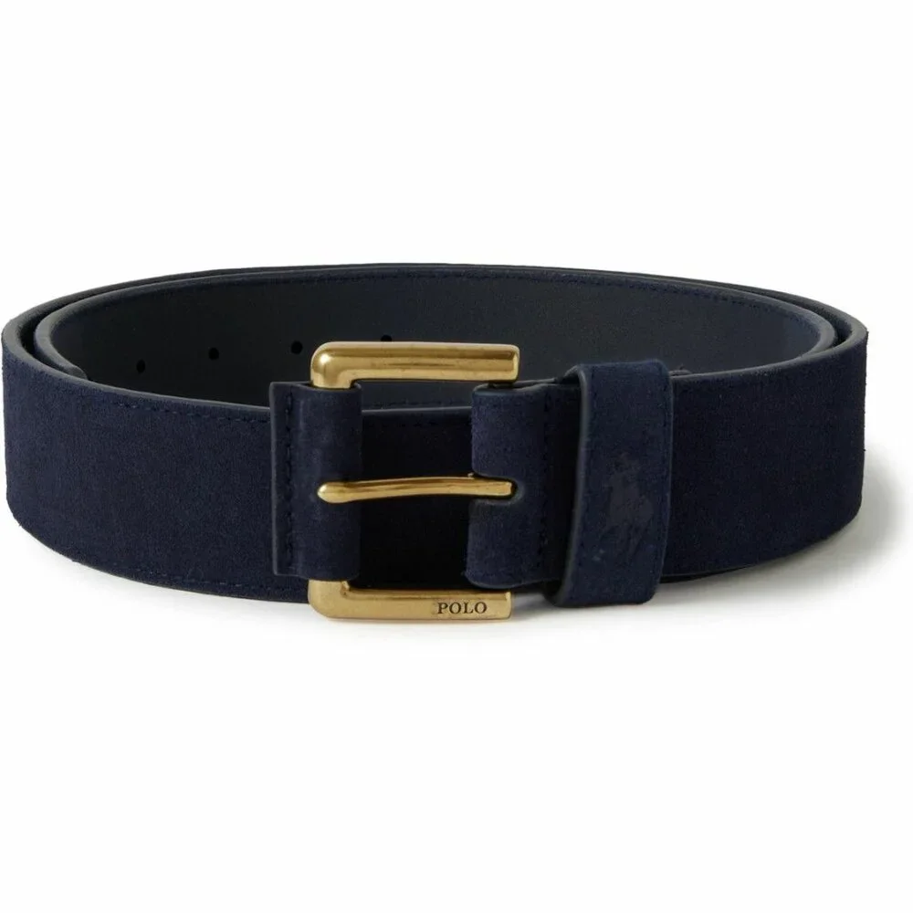 Polo Ralph Lauren Roller-Buckle Signature Pony Suede Belt